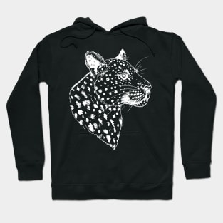 White Leopard Head Hoodie